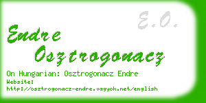 endre osztrogonacz business card